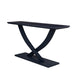 Kee Sofa Console Table  | Cross Legged Pedestal Base | Navy Blue Wood 57"