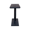 Kee Sofa Console Table  | Cross Legged Pedestal Base | Navy Blue Wood 57"