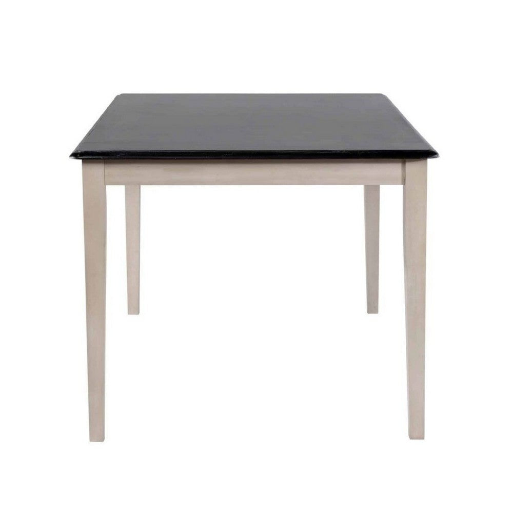 Nova Dining Table | Rectangular | European Black Ash w Antique White 59"