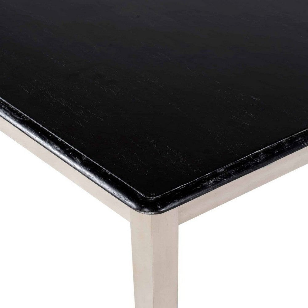 Nova Dining Table | Rectangular | European Black Ash w Antique White 59"