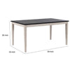 Nova Dining Table | Rectangular | European Black Ash w Antique White 59"