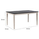 Nova Dining Table | Rectangular | European Black Ash w Antique White 59"