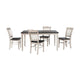 Nova 5pc Dining Table Set w 4 Chairs | European Black Ash w Antique White