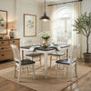 Nova 5pc Dining Table Set w 4 Chairs | European Black Ash w Antique White