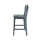 Tori Counter Stool Chair | Curved Back and Seat | Footrest | Charcoal Gray