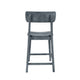 Tori Counter Stool Chair | Curved Back and Seat | Footrest | Charcoal Gray