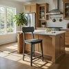 Tori Counter Stool Chair | Curved Back and Seat | Footrest | Charcoal Gray
