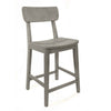 Tori 24" Counter Stool Chair | Curved Back and Seat | Rock Gray