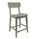 Tori 24" Counter Stool Chair | Curved Back and Seat | Rock Gray