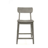 Tori 24" Counter Stool Chair | Curved Back and Seat | Rock Gray