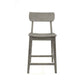 Tori 24" Counter Stool Chair | Curved Back and Seat | Rock Gray