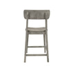 Tori 24" Counter Stool Chair | Curved Back and Seat | Rock Gray