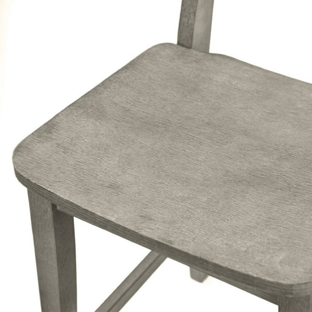 Tori 24" Counter Stool Chair | Curved Back and Seat | Rock Gray