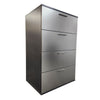 Asti Jumbo Tall Dresser Chest | 4 Deep Drawers | Metallic Gray