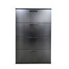Asti Jumbo Tall Dresser Chest | 4 Deep Drawers | Metallic Gray