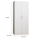 Jiaa Shoe Cabinet with 2 Doors | 6 Adjustable Shelves | 74" White
