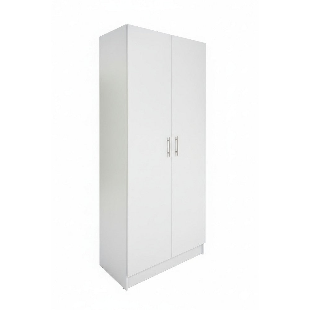 Mea Utility Storage Cabinet | 2 Doors | 3 Shelves | 71" Glam White