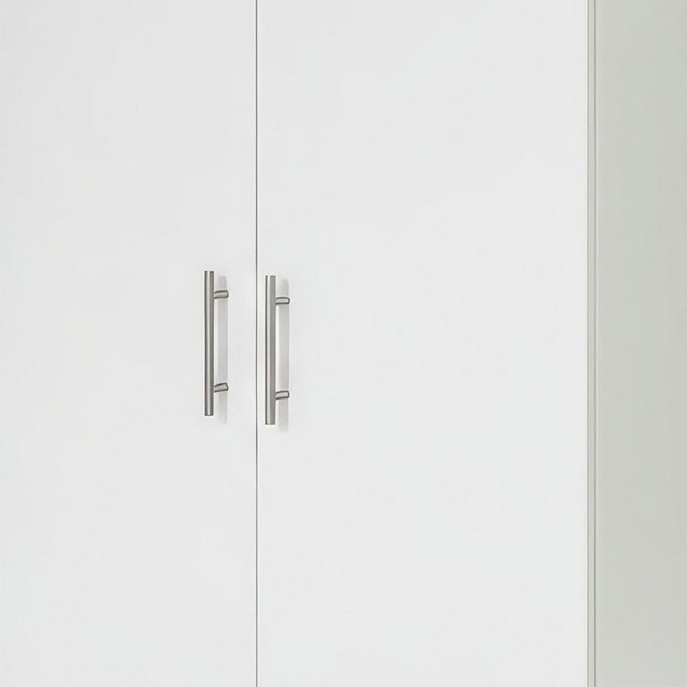 Mea Utility Storage Cabinet | 2 Doors | 3 Shelves | 71" Glam White