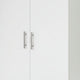 Mea Utility Storage Cabinet | 2 Doors | 3 Shelves | 71" Glam White