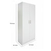 Mea Utility Storage Cabinet | 2 Doors | 3 Shelves | 71" Glam White