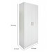 Mea Utility Storage Cabinet | 2 Doors | 3 Shelves | 71" Glam White