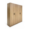 Mea 2pc Utility Storage Cabinet Set | 4 Doors | 6 Shelves | Oak Brown