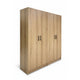 Mea 2pc Utility Storage Cabinet Set | 4 Doors | 6 Shelves | Oak Brown