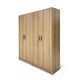 Mea 2pc Utility Storage Cabinet Set | 4 Doors | 6 Shelves | Oak Brown