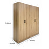 Mea 2pc Utility Storage Cabinet Set | 4 Doors | 6 Shelves | Oak Brown