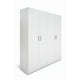 Mea 2pc Utility Storage Cabinet Set | 4 Doors | 6 Shelves | White
