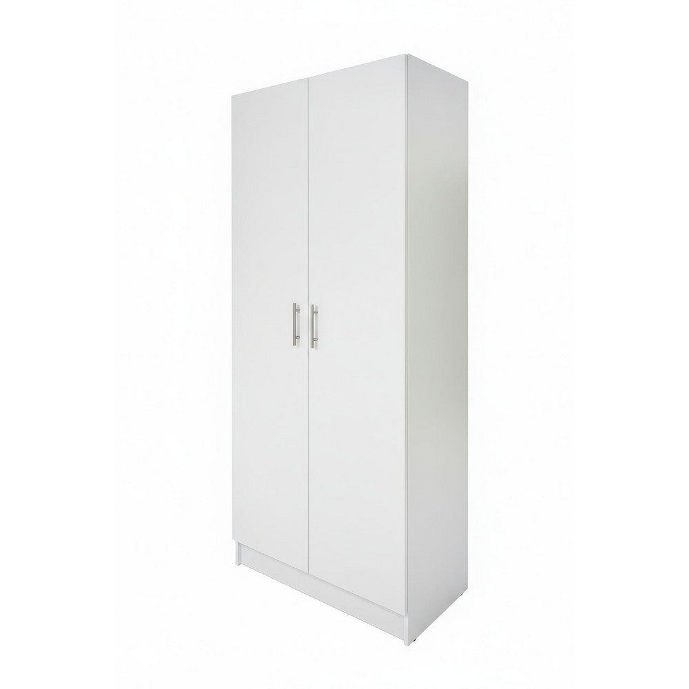 Mea 2pc Utility Storage Cabinet Set | 4 Doors | 6 Shelves | White