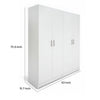 Mea 2pc Utility Storage Cabinet Set | 4 Doors | 6 Shelves | White