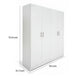 Mea 2pc Utility Storage Cabinet Set | 4 Doors | 6 Shelves | White