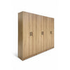 Mea 3pc Utility Storage Cabinet Set | 6 Doors | 9 Shelves | Oak Brown