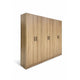 Mea 3pc Utility Storage Cabinet Set | 6 Doors | 9 Shelves | Oak Brown