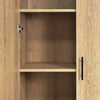 Mea 3pc Utility Storage Cabinet Set | 6 Doors | 9 Shelves | Oak Brown