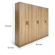 Mea 3pc Utility Storage Cabinet Set | 6 Doors | 9 Shelves | Oak Brown