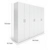 Mea 3pc Utility Storage Cabinet Set | 6 Doors | 9 Shelves | White