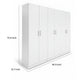 Mea 3pc Utility Storage Cabinet Set | 6 Doors | 9 Shelves | White