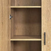 Mea 4pc Utility Storage Cabinet Set | 8 Doors | 12 Shelves | Oak Brown