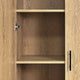 Mea 4pc Utility Storage Cabinet Set | 8 Doors | 12 Shelves | Oak Brown