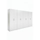Mea 4pc Utility Storage Cabinet Set | 8 Doors | 12 Shelves | White