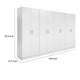 Mea 4pc Utility Storage Cabinet Set | 8 Doors | 12 Shelves | White