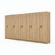 Mea 5pc Utility Storage Cabinet Set | 10 Doors | 15 Shelves | Oak Brown