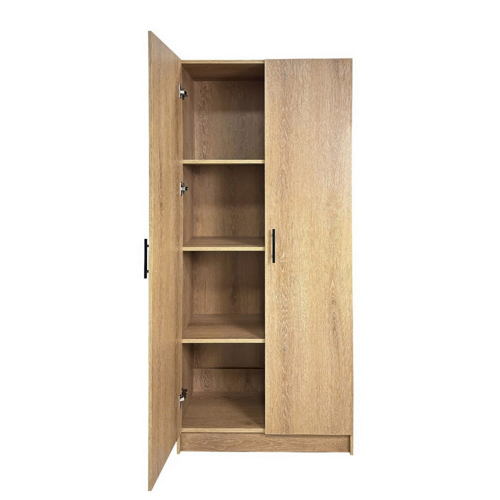 Mea 5pc Utility Storage Cabinet Set | 10 Doors | 15 Shelves | Oak Brown