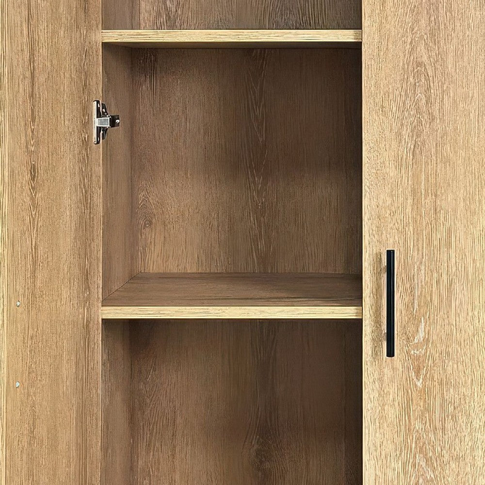 Mea 5pc Utility Storage Cabinet Set | 10 Doors | 15 Shelves | Oak Brown