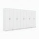 Mea 5pc Utility Storage Cabinet Set | 10 Doors | 15 Shelves | White
