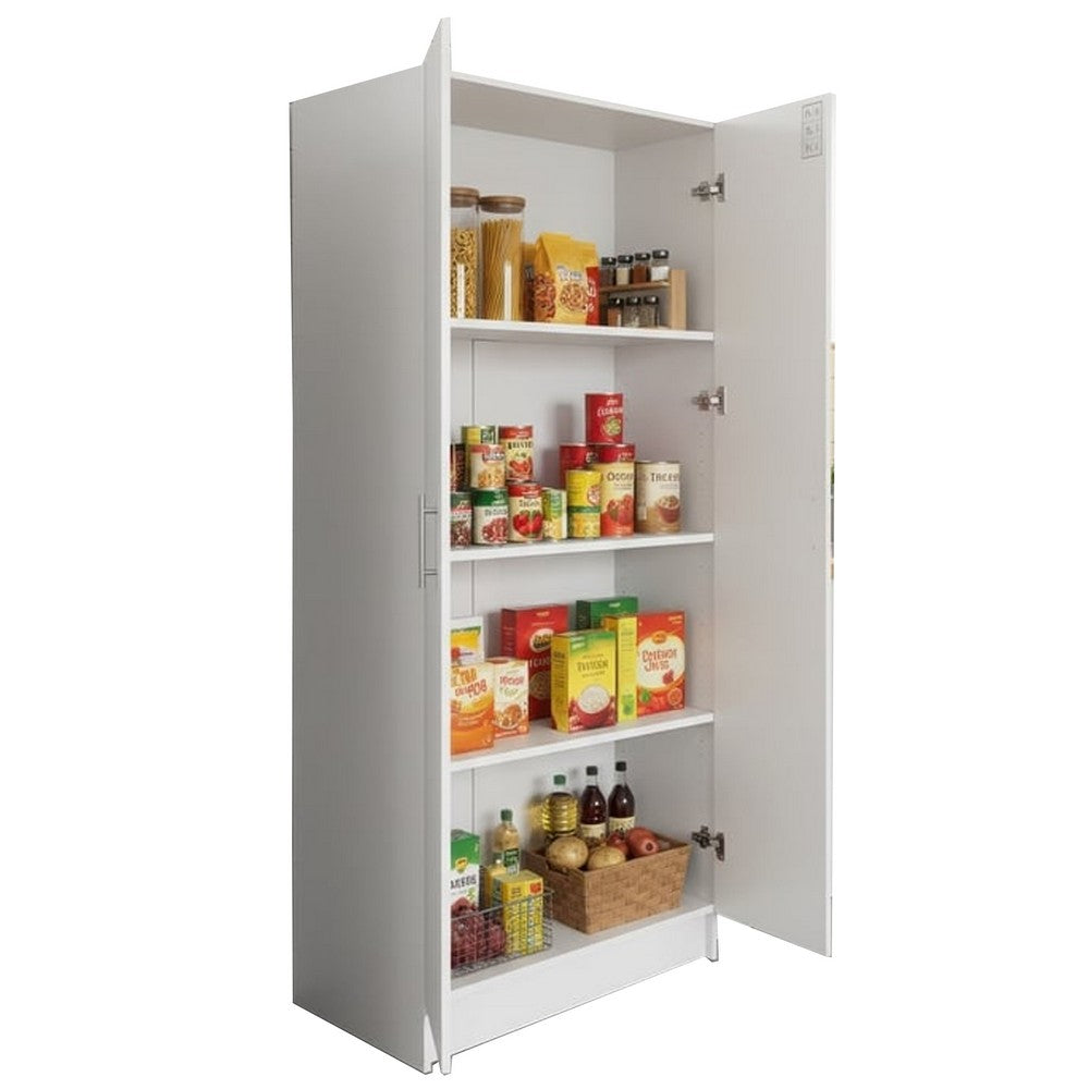 Mea 5pc Utility Storage Cabinet Set | 10 Doors | 15 Shelves | White