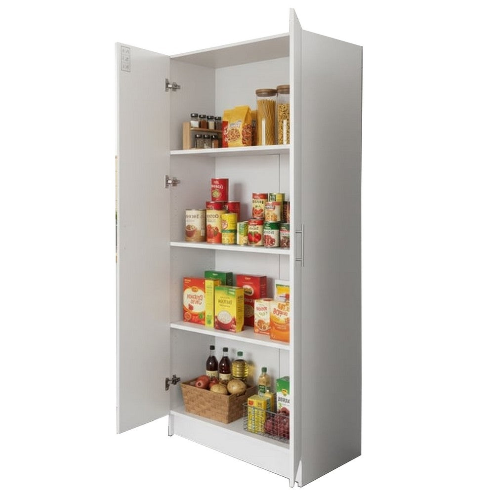 Mea 5pc Utility Storage Cabinet Set | 10 Doors | 15 Shelves | White