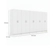 Mea 5pc Utility Storage Cabinet Set | 10 Doors | 15 Shelves | White